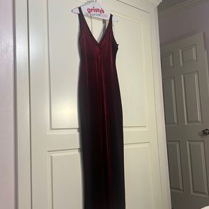 Wine red gown